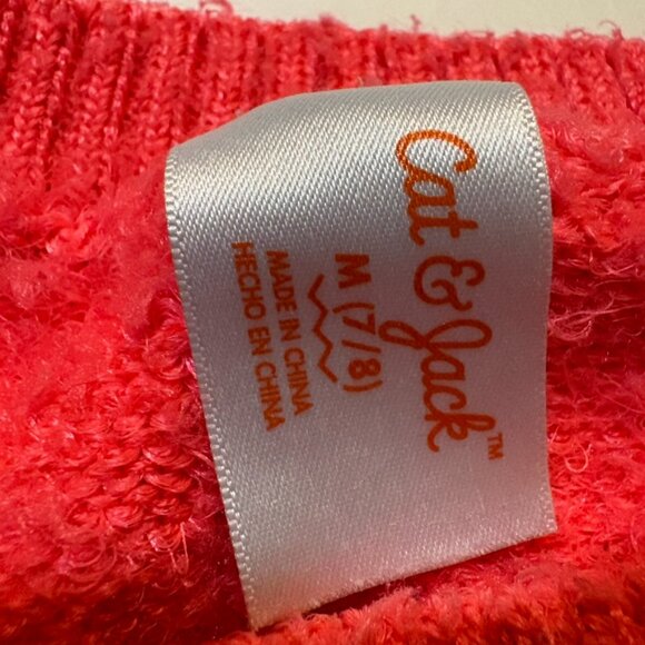 Cat & Jack Girls Red Fair Isle Knit Sweater Size M (7/8) - Picture 4 of 4